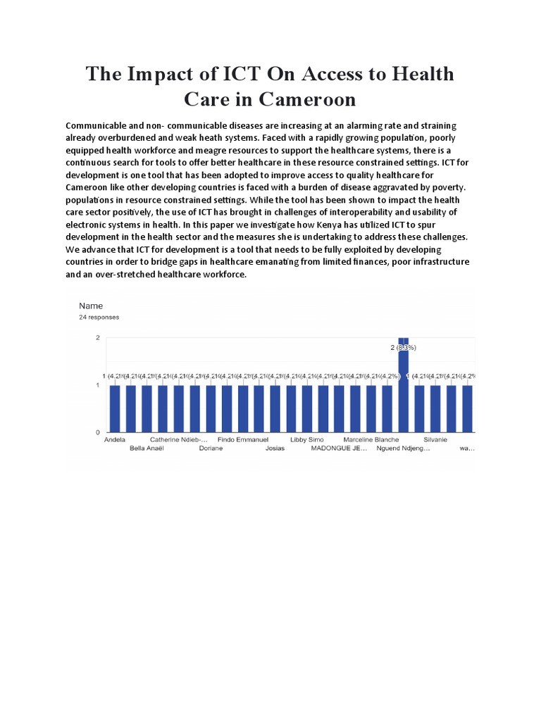 The Impact of ICT On Access To Health Care in Cameroon | PDF
