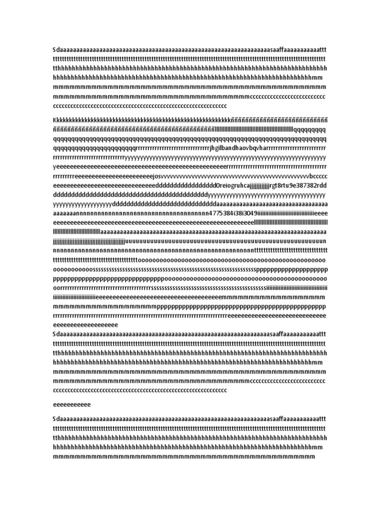 Nonsensical Text Document | PDF