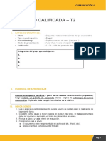 Actividad Calificada - T2 Tarea 2: I. Datos Informativos