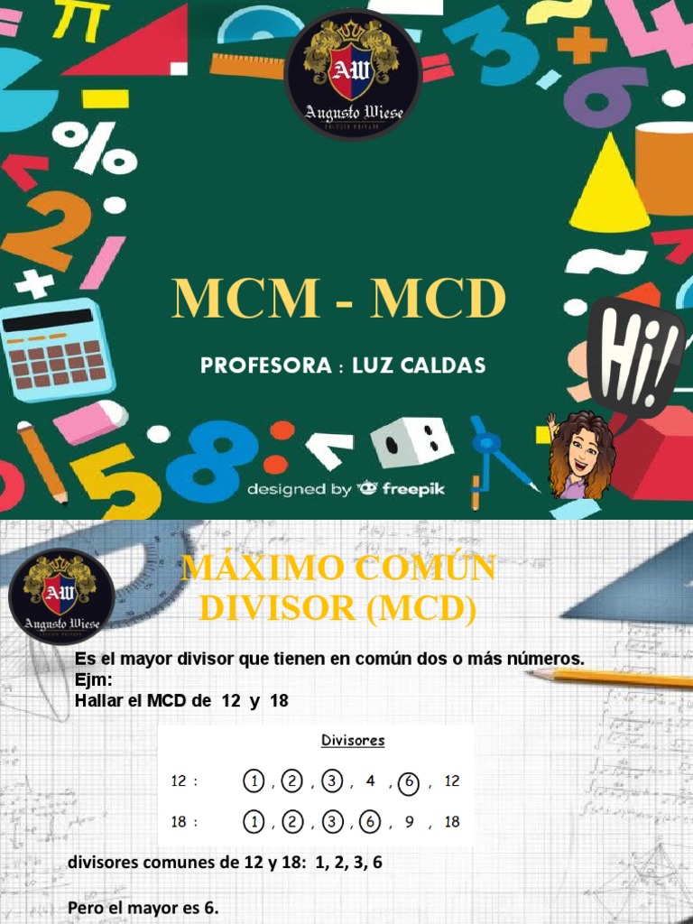 Cálculo del MCD y MCM: Ejemplos y Propiedades | PDF