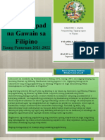 Mga Natupad Na Gawain Sa Filipino Taong Panuruan 2021-2022