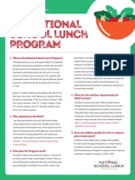 National School Lunch Program Fact Sheet