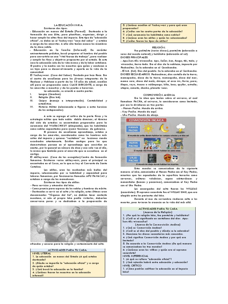La Educación Inka | PDF