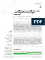 Role of Entrepreneurial Behavior in Achieving Sustainable Digital Economy