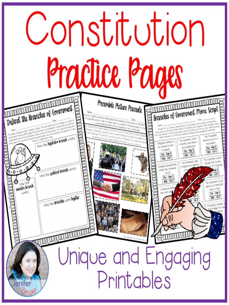 Constitution 8 Review Pages For Opt In Pdf Separation Of Powers