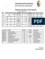 Time Table Semester 1