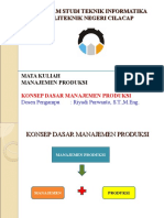 Konsep Dasar Manajemen Produksi