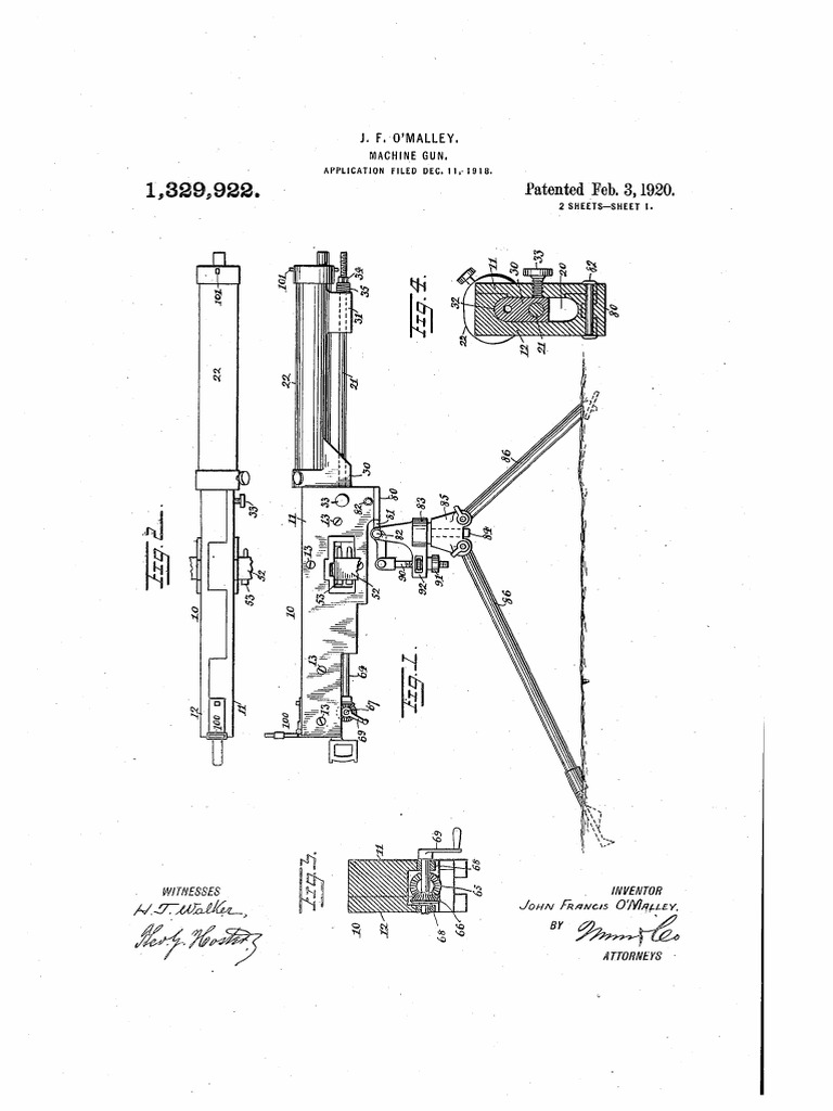 Us 1329922 | PDF | Gun Barrel | Gun