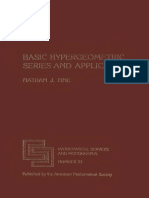 (Mathematical Surveys and Monographs 027) Nathan J. Fine - Basic hypergeometric series and applications-American Mathematical Society (1988)