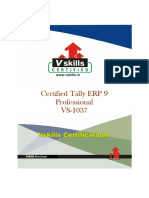 Vs 1037 Certified Tally Erp 9 Professional Brochure