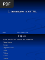 Chapter2 Introduction To XHTML