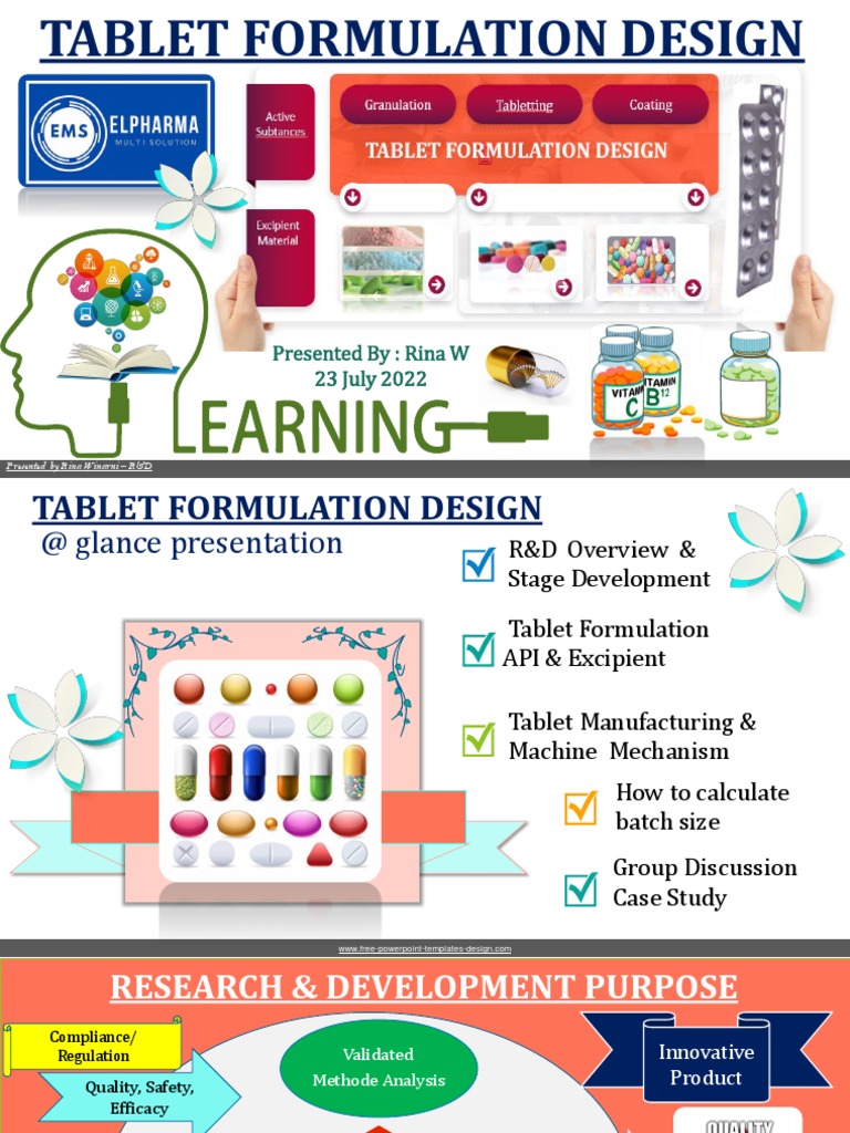 Tablet Formulation and Manufacturing Process | PDF | Business ...