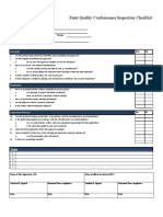 Paint Inspection Checklist I