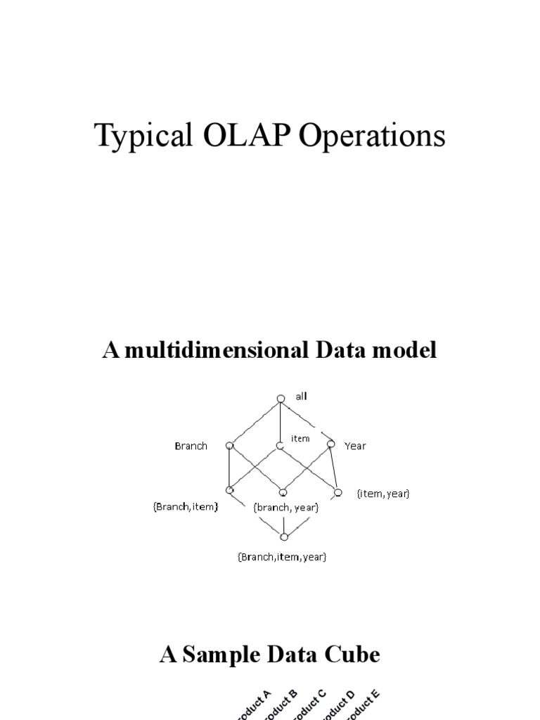 4 Typical OLAP Operations 31-07-2023 | PDF