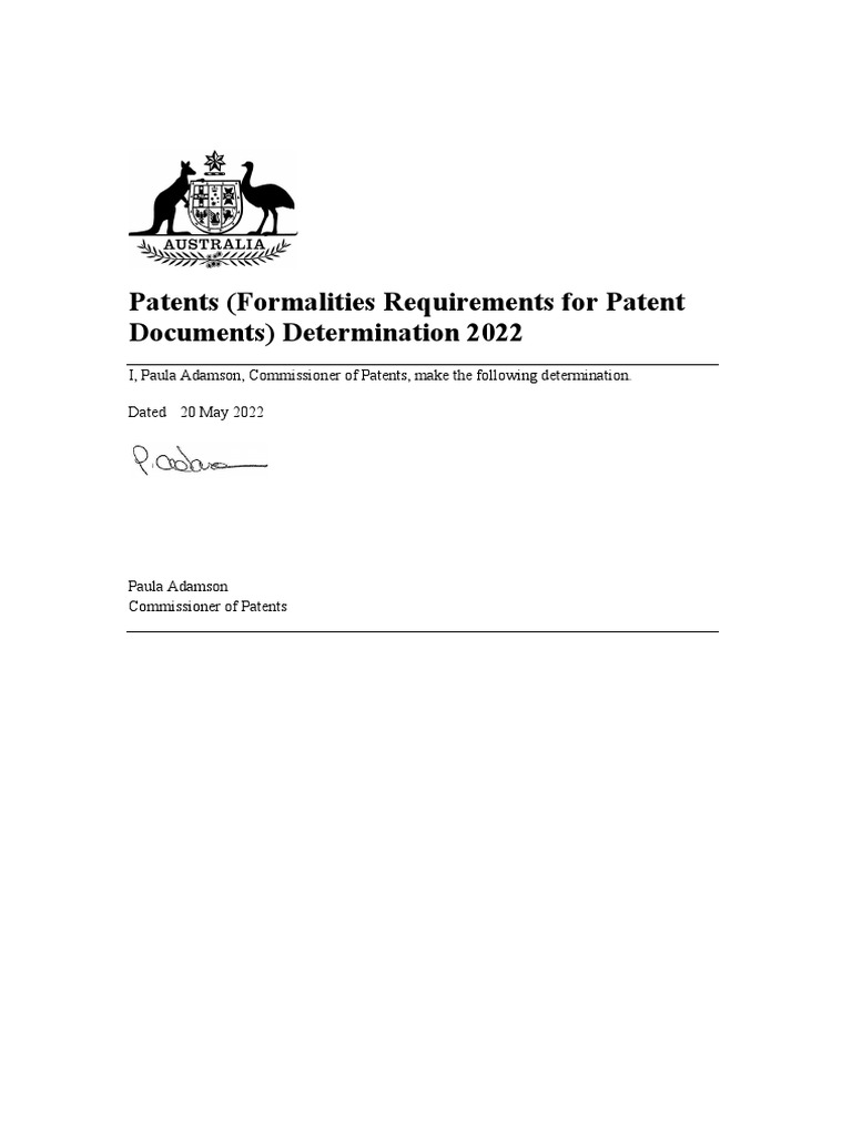 Patent Document Formalities 2022 | PDF | Drawing | Patent