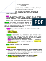 Programa Clausura - Telesecundaria Francisco Goitia - C.E 2021-2022