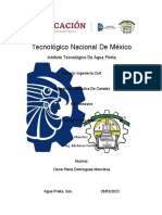 Tecnológico Nacional de México Proyecto Hidraulica de Canales