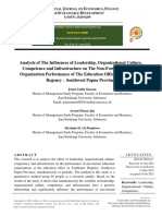 Analysis of The Influences of Leadership, Organizational Culture, Competence and Infrastructure on The Non-Formal Education Organization Performance of The Education Office of Tambrauw Regency – Southwest Papua Province