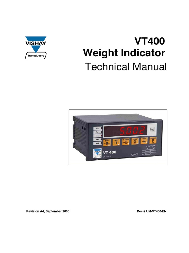 VT400 Technical Manual | PDF