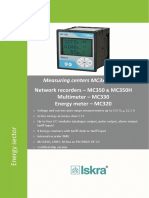 Measuring Centers MC3x0 Series: Network Recorders - MC350 MC350H Multimeter - MC330 Energy Meter - MC320