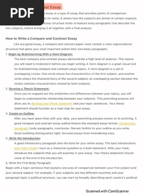 Compare and Contrast Essay