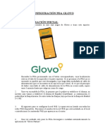 Configuración Pda Glovo