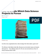 HBR - How To Decide Which Data Science Projects To Pursue
