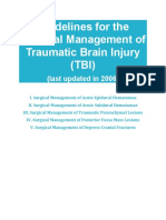 Guidelines For The Surgical Management of Traumatic Brain Injury (TBI)