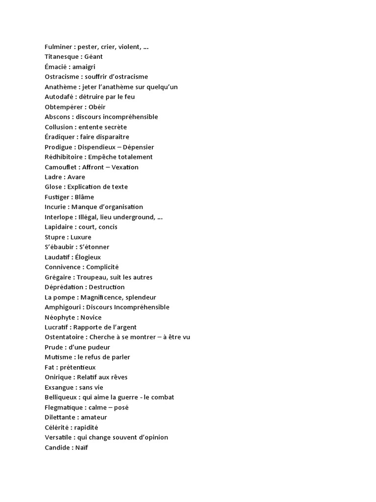 Liste Mots Français Txt | Liste De Mots En Français – AJYXSP