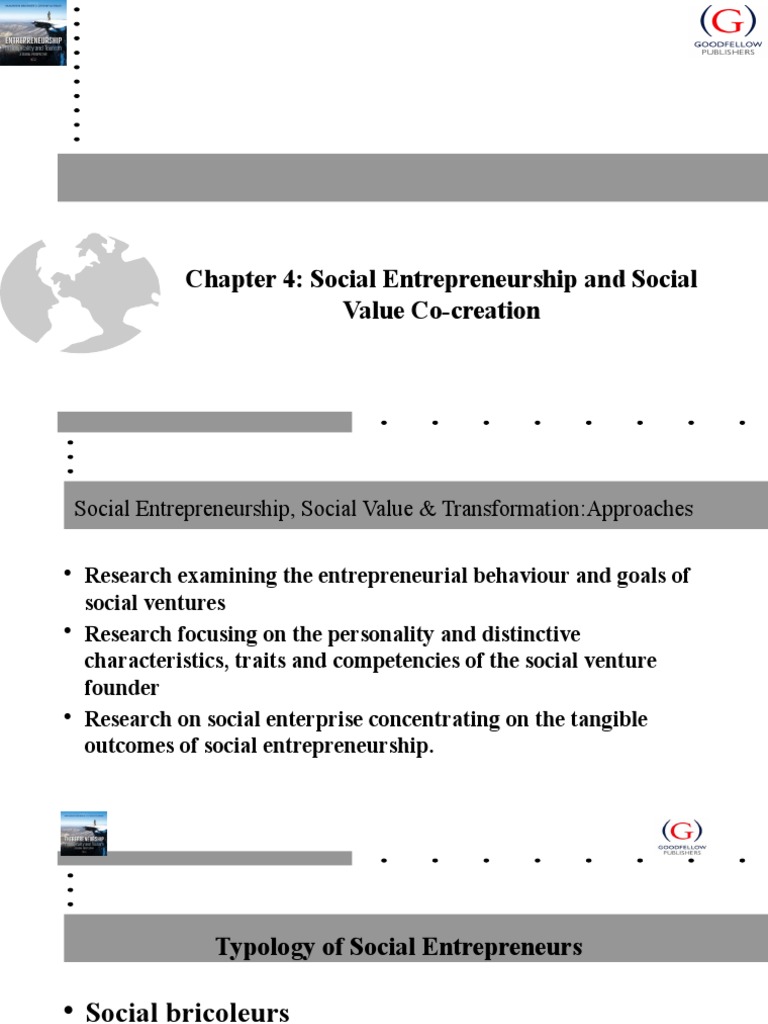 Social Entrepreneurship: Value Creation Insights | PDF | Career ...
