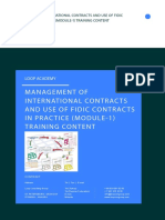 Management of International Contracts and Use of FIDIC Contracts in Practice Module 1
