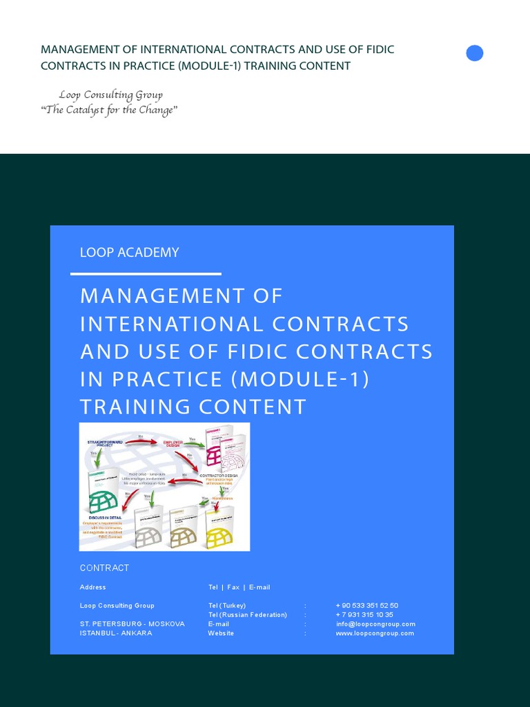 Management of International Contracts and Use of FIDIC Contracts in ...
