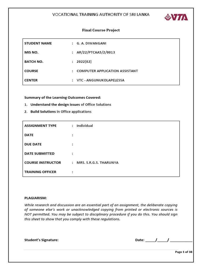 Vocational Training Authority of Sri Lanka | PDF | World Wide Web ...