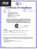 CSA CUS W22 Low Voltage Class I Div 2