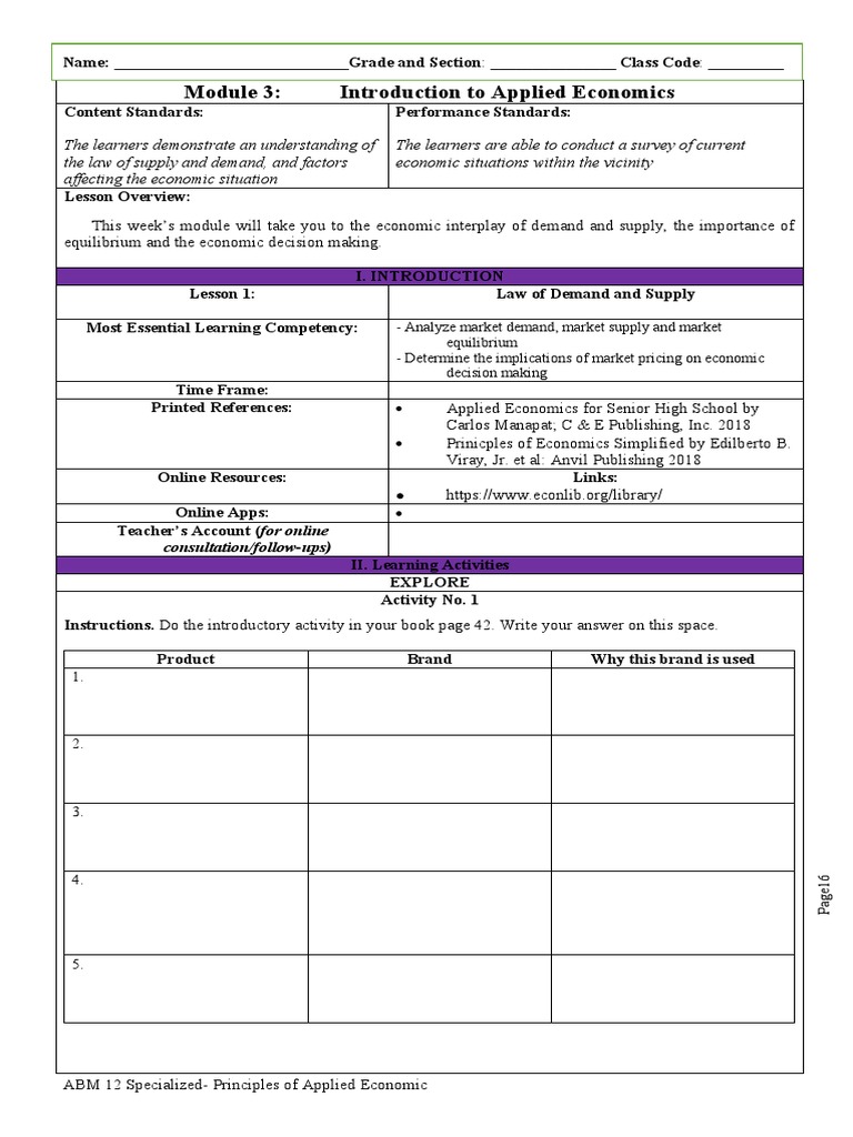 Module 3 - The Law of Demand | PDF | Demand | Price Elasticity Of Demand