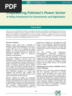 Empowering Pakistan's Power Sector: A Policy Framework For Investments and Digitization