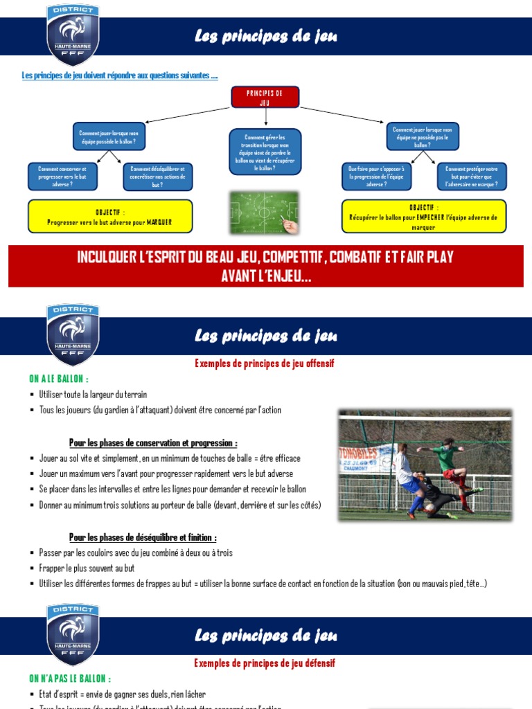 Principes de jeu au football FFF | PDF | Des sports