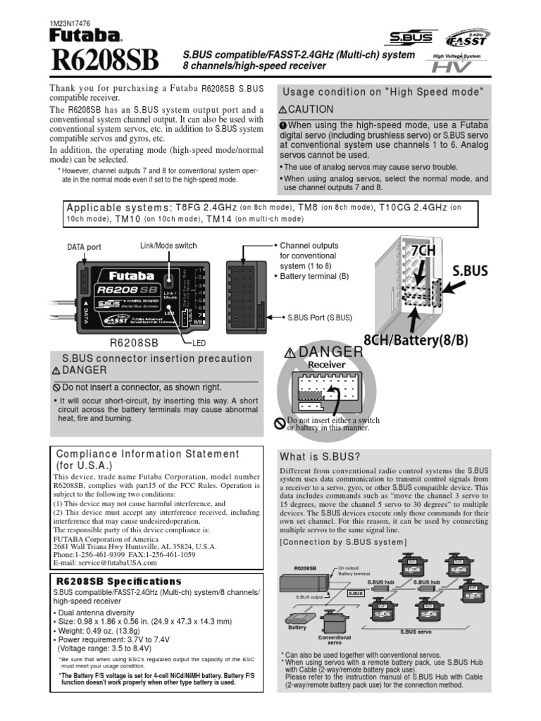 Futaba R6208SB | PDF