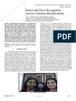 Hybrid Motion and Face Recognition With Detection For Criminal Identifications
