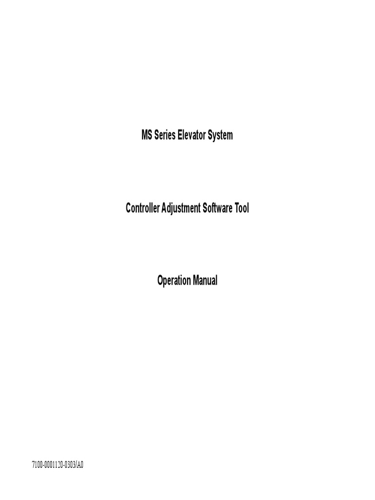 MS Series Elevator Error Code 7100 Guide | PDF | Computing | Computer ...