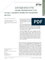 Perspectives and Implications of The Improving Coverage Measurement Core Group's Validation Studies For Household Surveys