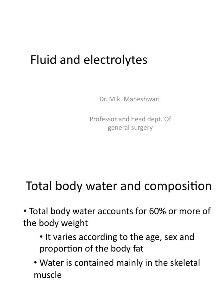 Fluid and Electrolyte PDF Causes Of Death Diseases And Disorders
