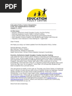 Newsletter August 9 2011