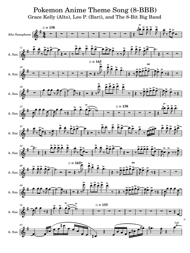 Trumpet Arrangement of Pokémon Theme | PDF | American Styles Of Music ...