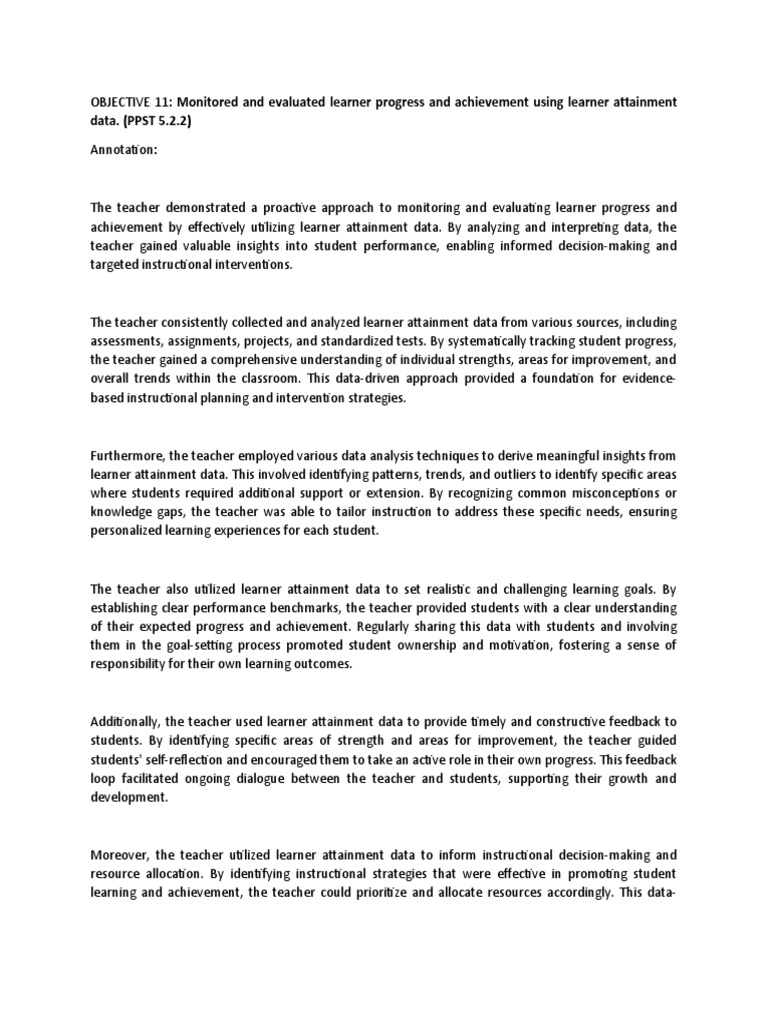 Objective 11 PDF Teachers Learning