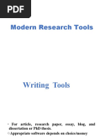 Modern Research Tools