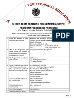 ISTE Self Finance STTP - Proposal EC&M - 28-01-2019 To 02-02-2019