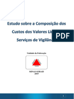 Composição Dos Custos Serviços de Vigilância - 2019