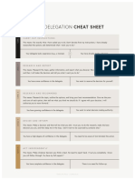 5 Levels of Delegation Cheat Sheet