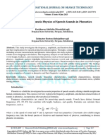 Exploring The Acoustic Physics of Speech Sounds in Phonetics